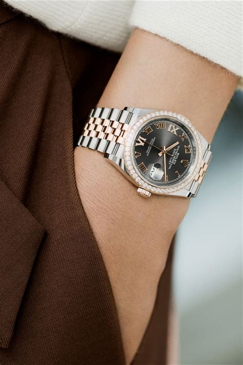 rolex oyster perpetual datejust 36 everose rolesor|rolex datejust 36 with diamonds.